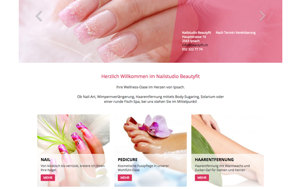 Webcom-CMS Referenz - Nailstudio Beautyfit